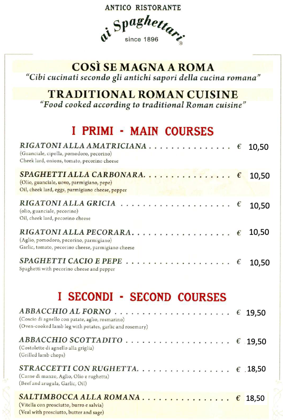 così se magna a roma