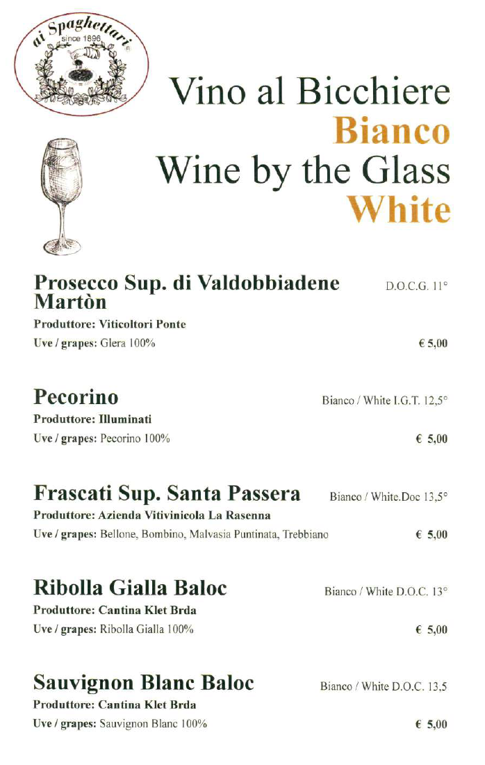 vino in calice - bianco