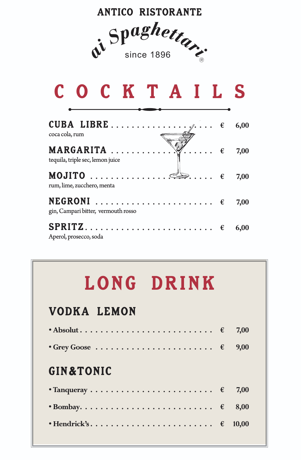 Lista cocktail
