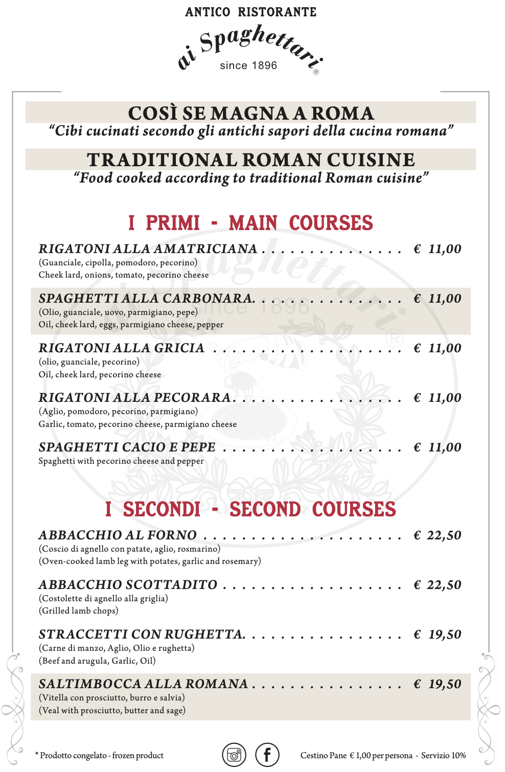 Piatti della tradizione romana