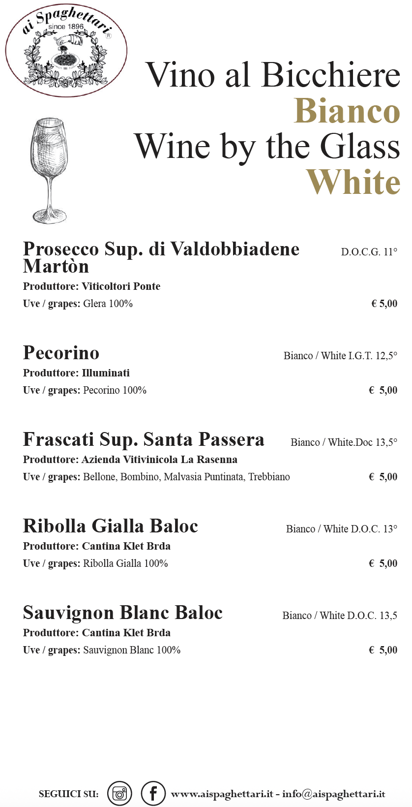 vino in calice - bianco